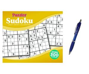 Sudoku, Puzzler Box Calendar 2027 + EXCLUSIVE LIMITED EDITION PEN