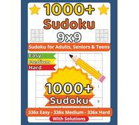 Sudoku Puzzles Book 1000+ Sudoku: Easy to Hard - Large Print, 9x9 Grid Puzzles with Solutions: "Big Book of 1000+ Sudoku Challenges for Adults, ... | Includes Solutions | A4 - 8.5 x 11 Inch"