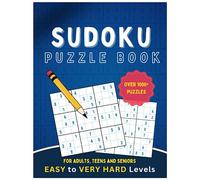 Sudoku Puzzles Large A4 Size Book: 1000+ Sudoku puzzles with easy to very hard difficulty. Hours of fun for adults, teens and seniors