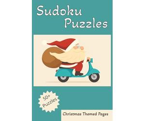 Sudoku Puzzles: Sudoku Puzzles, Christmas Themed, 6x9 Inches, 110 Pages, 50+ Puzzles, Solutions Included