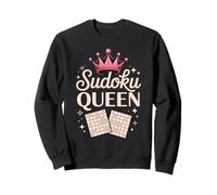 Sudoku Queen Pink Crown Logic Puzzle Lover Design Sweatshirt