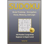 Sudoku Serenity: Large Print Brain Games for Adults & Seniors: 100 Easy-to-Hard Puzzles to Boost Focus, Memory & Relaxation (Sudoku Fun Large Print)