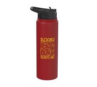 Sudoku Solve Me Puzzle Logic Brain Sports Puzzles Stainless Steel Insulated Water Bottle