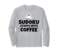 Sudoku Starts with Coffee Long Sleeve T-Shirt