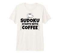 Sudoku Starts with Coffee Premium T-Shirt