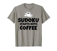 Sudoku Starts with Coffee T-Shirt