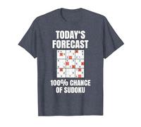Sudoku T-Shirt as Number Puzzle Sudoku T-Shirt, Men, Heather Blue, Small
