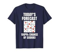 Sudoku T-Shirt as Number Puzzle Sudoku T-Shirt, Men, Navy Blue, Small