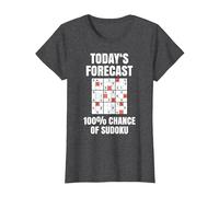 Sudoku T-Shirt as Number Puzzle Sudoku T-Shirt, Women, Dark Heather Grey, Medium