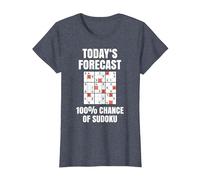 Sudoku T-Shirt as Number Puzzle Sudoku T-Shirt, Women, Heather Blue, Large