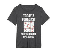Sudoku T-Shirt as Number Puzzle Sudoku T-Shirt, Women's Plus, Dark Heather Grey, 3X