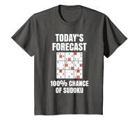 Sudoku T-Shirt as Number Puzzle Sudoku T-Shirt, Youth, Asphalt Grey, Small