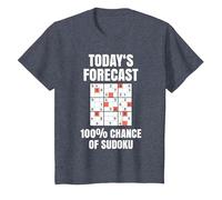Sudoku T-Shirt as Number Puzzle Sudoku T-Shirt, Youth, Heather Blue, Medium
