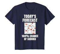 Sudoku T-Shirt as Number Puzzle Sudoku T-Shirt, Youth, Navy Blue, Small