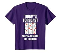 Sudoku T-Shirt as Number Puzzle Sudoku T-Shirt, Youth, Purple, Medium