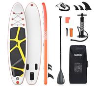 SUDOO 10FT 3M Inflatable Stand Up Paddle Board SUP Board 6” Thick Surfboard Lightweight Non-Slip EVA Deck SUP Package Complete Kit for All Skill Beginners Adults Fishing Yoga Surfing