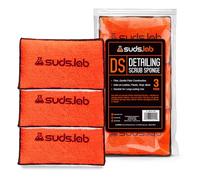 Suds Lab DS Microfiber Detailing Scrub Pad 3 Pack - Car Interior Cleaning & Detailing Microfiber Polishing Pads - Set of 3 - Safe On Leather, Vinyl, Plastic, Etc.