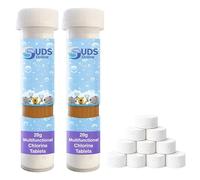SUDS-ONLINE 20 x 20g Chlorine Tablets for Hot Tubs Swimming Pool