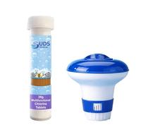 SUDS-ONLINE Chlorine Floating Dispenser with 5 x 20g Tablets for Pools Spa Hot Tub