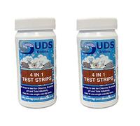 SUDS-ONLINE Premium 4-Way Test Strips Free Chlorine/BROMINE,PH And Total Alkalinity For Tub Testing Dip Swimming Pool - 100 Test Strips
