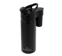 Suds2Go Portable Stainless Steel Water Bottle and Hand Wash System (20oz)- Double Walled and Vacuum Sealed with Leakproof Lid- Lightweight Design for Camping, Sports and Travel- Jet Black