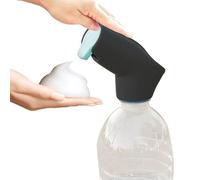 Suds2Go Refillable Caps, 2 Pack - Universal Fit Turns Most Disposable Water Bottles Into A Hand Washing Station - Includes Refillable Soap Reservoir - Conveniently Sized to Take on the Go - Black