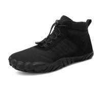 Sudychen Barefoot Men's Women's Comfortable Winter Boots Lightweight Outdoor Hiking Shoes, A Black, 5 UK