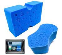 Sudz Budz® Premium Grid Car Wash Sponge 2pc Jumbo/Ergonomic | Anti-Marring Sponge for Soap and Rinseless Washing | Soft, Scratch-Free, Durable Foam. Cross-Cut Sponges for Cleaning and Detailing
