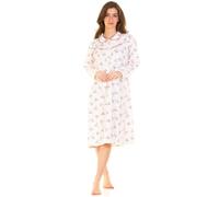Sue Marks Women's Long Sleeve 100% Cotton Wincey Meadow Flannel Nightdress
