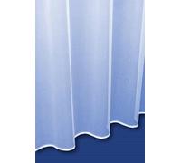 Sue Plain Lead Weighted Window Net Curtain Sheer Transparent Privacy Available in White and Cream Sold by the Metre Cut to Quantity Width For Windows,Doors and Patios (White, Drop 18"(45cm))