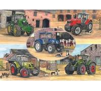 Sue Podbery Collection Modern Tractors Future Classics 1000 Piece Puzzle