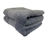 Sue Rossi Guest Towels 30 x 50cm Set Of 2, Organic Turkish Combed Cotton, 600gsm Thick, Soft & Absorbent Bathroom Or Kitchen Small Hand Towel, Face Cloth (Pacific Blue, 2)