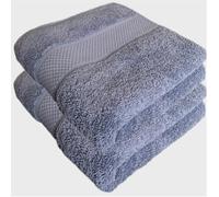 Sue Rossi Hand Towels 100% Turkish Organic Combed Cotton, Bathroom Or Kitchen Towel, 600gsm Thick, Very Soft Plush & Absorbent, 50 x 90cm, Single Or Twin Set Premium Quality (Pacific blue, 2)