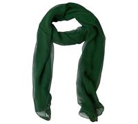 Sue Rossi Ladies Chiffon Scarf For Women UK Plain Women's Neck Scarves & Wraps Long Soft Sheer Girls Headwrap Headscarf Special Occasion Fashion Scarfs 160x50cm (Bottle Green)