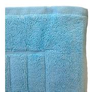 Sue Rossi Ltd Bath Mat For Bathroom 100% Egyptian Cotton 1100gsm 80x50cm Machine Washable Thick Soft Absorbent Geometric Style Towelling Bath Rug 17 Colours (aqua turquoise)