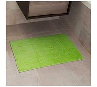 Sue Rossi Ltd Bath Mat For Bathroom 100% Egyptian Cotton 1100gsm 80x50cm Machine Washable Thick Soft Absorbent Geometric Style Towelling Bath Rug 17 Colours (lime green)
