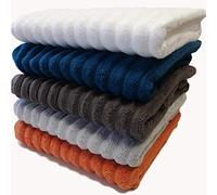 Sue Rossi Ltd Luxury 100% Zero Twist Cotton Towels 600 GSM Thick Soft Ribbed Bumpy Style Face Hand Bath Towel Bath Sheet Sizes And Colours (Teal, Hand Towel)