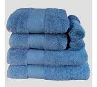 Sue Rossi Towel Bale Set 100% Turkish Cotton Towels 6 Piece Bale 2 Face Hand Bath Towels 600 GSM Thick Soft Absorbent Premium Quality (Pacific Blue)