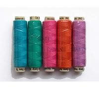 Sue Spargo Ellana Wool Blend Thread for Embroidery - Five 70-Yard Spools, Matches The ''Flower'' Colorway 3 Wool Applique Pack