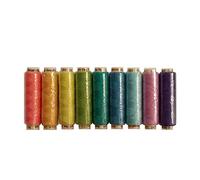Sue Spargo Ellana Wool Blend Thread for Embroidery - Nine 70-Yard Spools, Matches The ''House Colorway 2 Wool Applique Pack