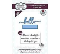 Sue Wilson - Bold Shadowed Sentiments - Hello - Craft Die and Stamp Set