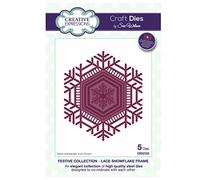 Sue Wilson Festive Collection Lace Snowflake Frame, Silver, Multiple (CED3123)