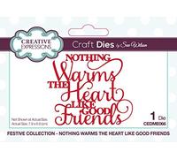 Sue Wilson - Festive Collection - Nothing Warms The Heart Like Good Friends - Craft Die Set,7.9 x 6.6 cm