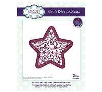Sue Wilson Festive Collection-Poinsettia Star Die Set, Metal, 11.2 x 11.2 cm