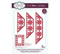 Sue Wilson Festive Collection-Snowflake Adjustable Frame-Craft Die Set, Metal, Largest 14.1 x 3.1 cm CED3208