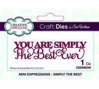 Sue Wilson Mini Expressions Collection Die - Simply The Best, 2.5 x 9 cm