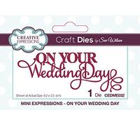 Sue Wilson Mini Expressions Collection - On Your Wedding Day, Metal, 9.2 x 3.5 cm, CEDME032