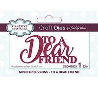 Sue Wilson Mini Expressions Collection - to A Dear Friend Die Set, Metal, 4.7 x 5.9 cm, CEDME033
