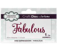 Sue Wilson Mini Expressions Fabulous Die Set, Metal, Silver, 15 x 3.5 x 0.6 cm, CEDME012