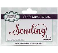 Sue Wilson Mini Expressions Sending Die Set, Metal, Silver, 15.0 x 3.5 x 0.6 cm